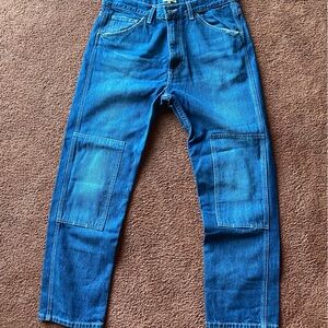 Hey Gang Knee Patch Blue Jeans